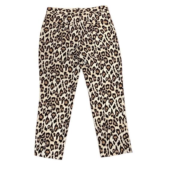 Banana Republic AVERY Leopard Print Ankle Length Light Weight Pants Size 6 - Picture 6 of 11